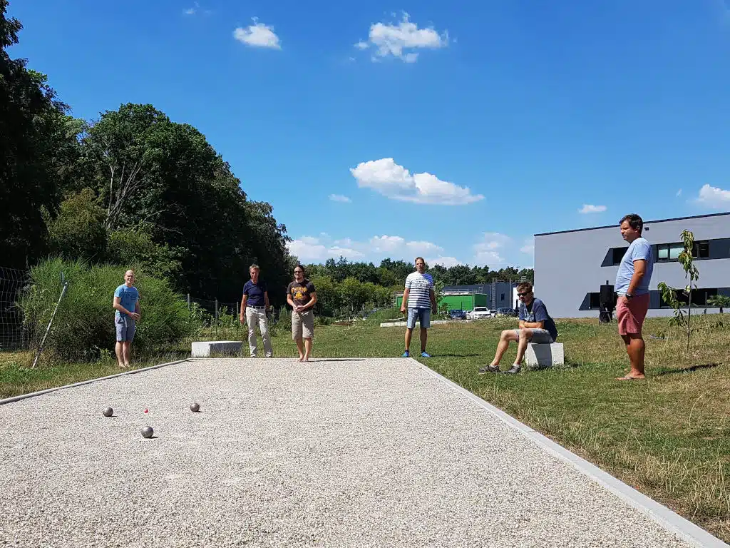 TUP Employees playing Boule