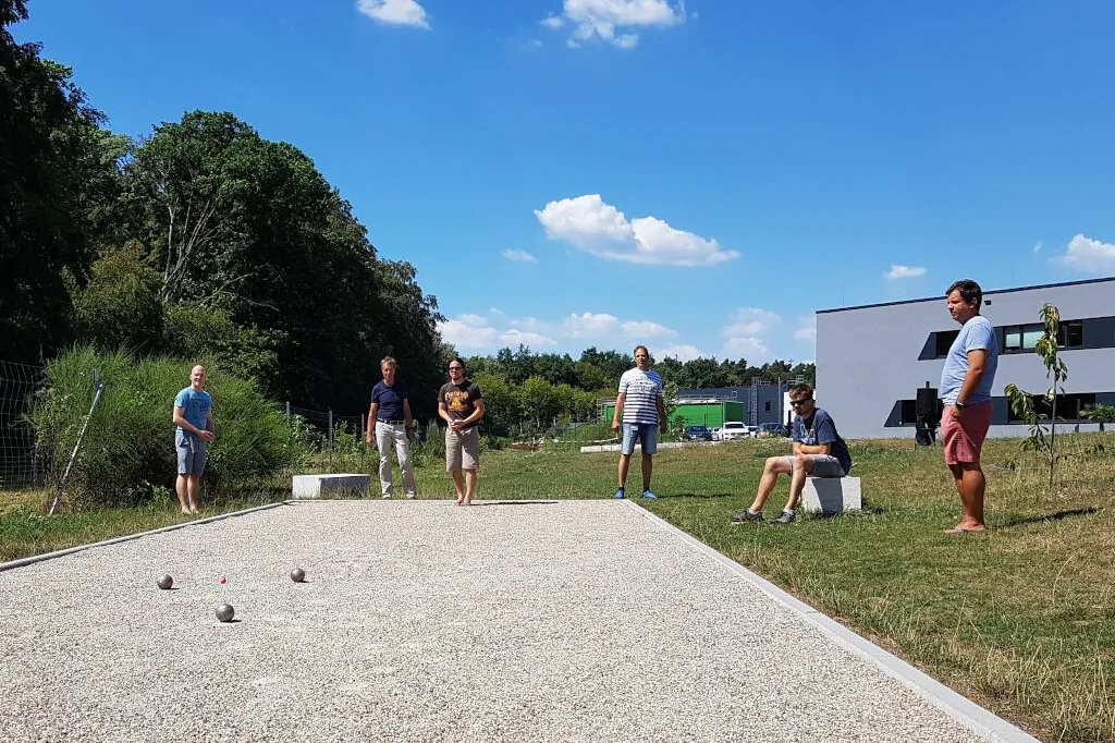 TUP Employees playing Boule